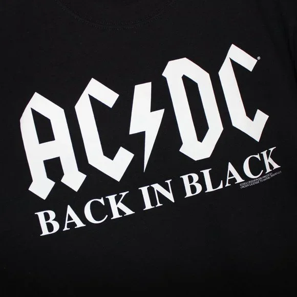 3/$55❤️vintage 2003 BACK IN BLACK AC/DC t-shirt Anvil band tee Anthill Trading - Picture 2 of 4